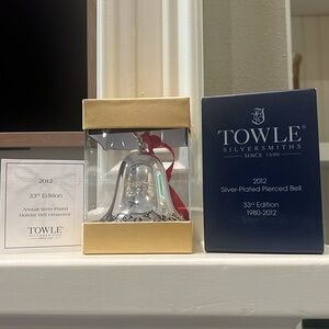 RARE EUC Towle Silversmiths 2012 Silver Plated Pierced Bell 33rd Edition Joy
